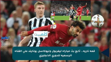 🔥 قمة نارية.. تابع بث مباراة ليفربول ونيوكاسل يونايتد على القناة الرسمية للدوري الإنجليزي